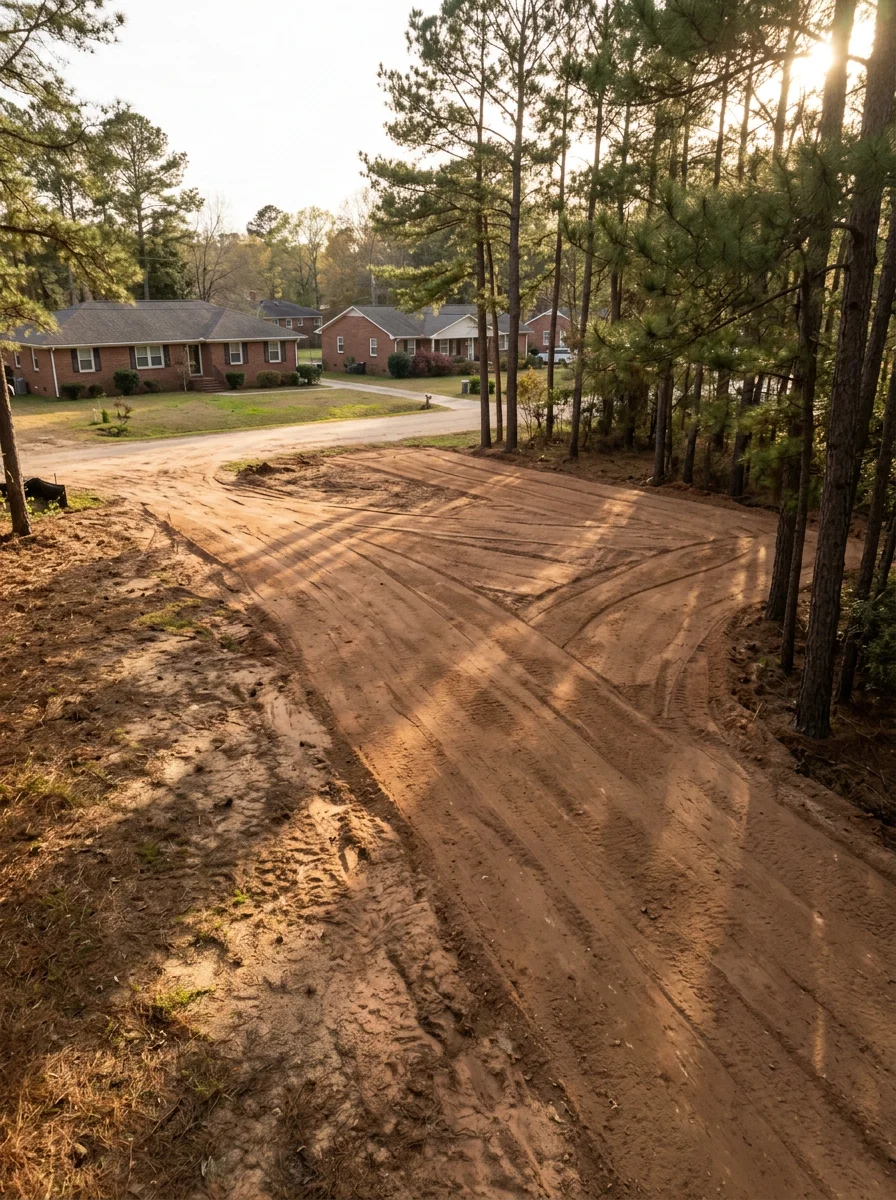 Detail shot of finished work on a Fayetteville property.